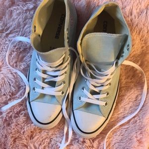Teal high top converse